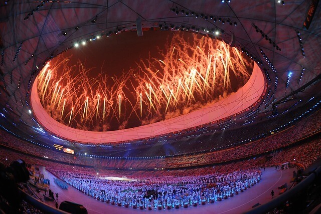 fireworks at the olympics