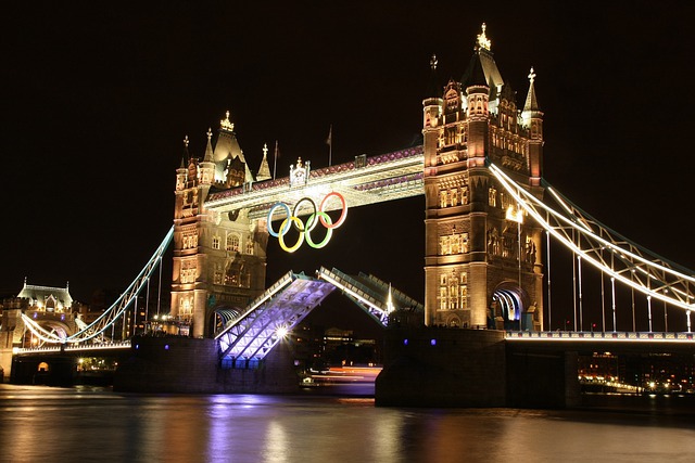 tower bridge during the olympics