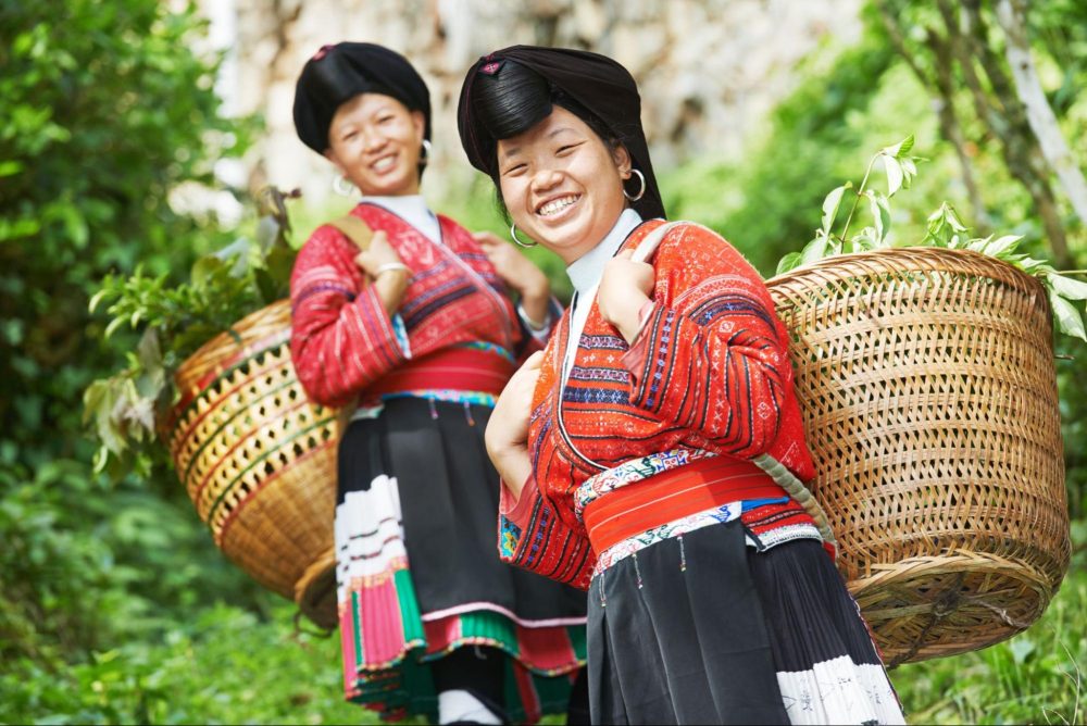 smiling chinese minority woman